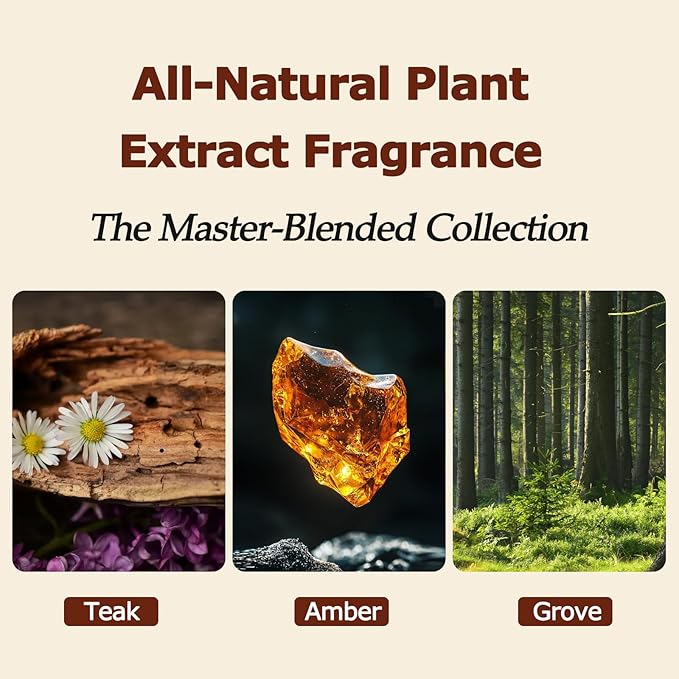 Car Air Freshener - Wood Air Freshener, Car Odor Absorber & Purifier, All Natural Plant Essential Oils,Long Lasting Scent, Pa