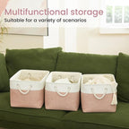 Large Storage Baskets- 15x11x10 inch Storage Bins for Shelves and Closet Organizing, Foldable Fabric Bin for Home Organizatio
