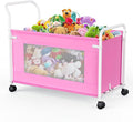 KEEGH Extra Large Toy Box for Kids with 360° Rotating Wheels, Heavy Duty Toy Chest for Boys and Girls, Toy Storage Organizer 