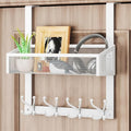 HapiRm Over The Door Hanger - Over The Door Hooks with Mesh Basket and 16 Hooks, 304 Stainless Steel Storage Organizer for Ba