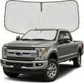 Windshield Sun Shade for Ford Super Duty F250 F350 2017-2025 Sunshade Front Window Shade Custom Fit F250 F350 Accessories Sun Visor Foldable Shade Blocks UV Rays Accessories