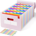 ABC life 26-Pocket Accordion File Organizer, Expanding File Folder, Letter/A4 Size Plastic Monthly Bill & Tax Receipt Holder 