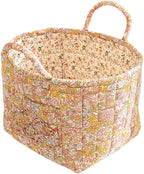 Boho Fabric Storage Basket, Large Capacity Laundry Basket, 12.2'' x 10.23'' x 10.23'' Collapsible Laundry Hamper with Easy Ca