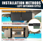 Veharvim Sun Visor Extender for Car (Polarized, Zipper Slider& Prevents Fingerprints, UV400, PC Lens), Visor Extender Attachment for Car Visor, Anti-Glare for Safe Driving (Passenger Side)