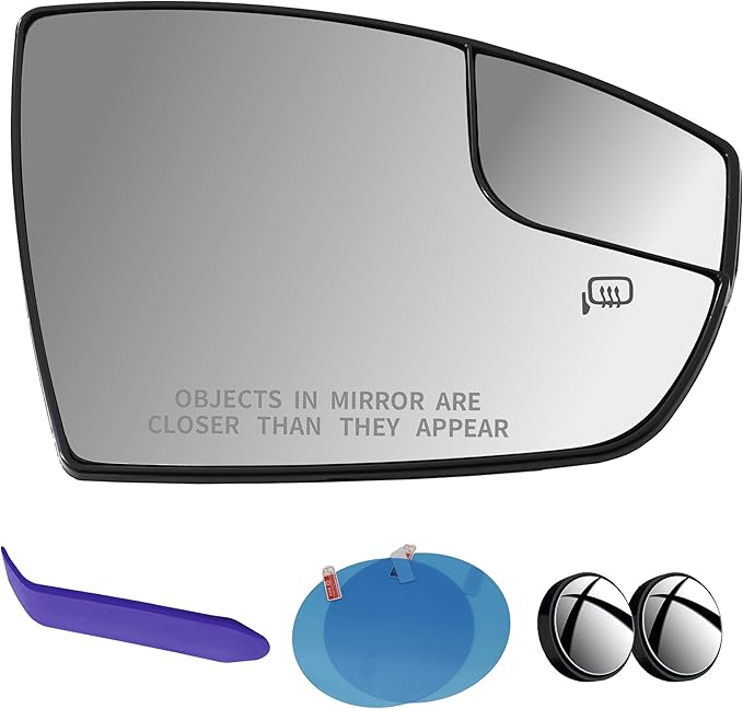 EAP Passenger Side Mirror Glass Compatible with Ford C-Max 2013-2018, Escape 2013-2016, EcoSport 2018-2022, Heated CJ5Z17K707A CJ5Z17K707B GN1Z17K707G GN1Z17K707B FO1325158