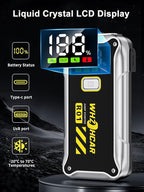 Car Jump Starter,12V 4000A Car Battery Jump Starter (9.0 Gas/7.5L Diesel) Fast Charging Portable Battery Pack with LCD