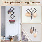 SCUNDA Expandable Hat Rack for Wall, Wall Hook for Coat/Mug/Baseball Cap, 2 Packs Hat Holder for Girls or Boys Room, Kids Roo