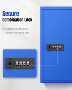 Uniclife 60 Keys Key Lock Box with Code, Wall Mount Key Box, Key Cabinet with Key Racks and Tags, Lock Box for Keys, Key Lock