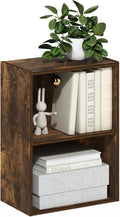 Furinno LUDER Book Shelf, 2-Tier Modern Bookshelf, Open Shelves Bookcase, 9" x 16" x 21", for Living Room, Bedroom, Home Offi