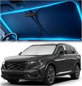 Windshield Sun Shade for Honda CR-V 2023 2024 2025 2026 – Custom Fit Sun Shield with Mirror Cut‑Out, Blocks Heat & UV, Foldable with Storage Pouch - Honda CRV Windshield Sunshade