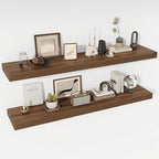 55 Inch Floating Shelves, 12" Deep Floating Shelf Wall Mounted, 55" Wall Shelves, Rustic Deep Bookshelf, Extra Deeper & Thick