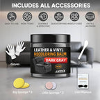 Leather Recoloring Balm - Scratch Repair & Color Restore Kit for Faded Leather, Leather Couch & Car Seats - 10OZ Leather Rest