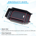 PIMCAR Compatible with 2023-2026 Honda Accord LX EX Sport EX-L Sport-L Touring Hybrid Center Console Organizer ABS Plastic Material 11th Gen Accord Armrest Box Insert Tray Pallet Accessories -Red