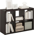 Furinno Cubicle Book Shelf, 6-Cube Bookshelf, Extra Thick Frame Horizontally & Vertically Reversible Bookcase with Open Back,
