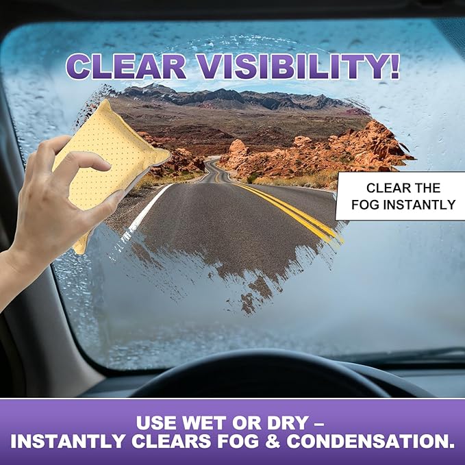 Glass Anti Fog Spray for Car Windshield, Interior Glass, Mirrors & Windows – Long-Lasting Defogger Prevents Fogging for Clear