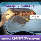 Glass Anti Fog Spray for Car Windshield, Interior Glass, Mirrors & Windows – Long-Lasting Defogger Prevents Fogging for Clear