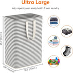 Lifewit 1 Pack Laundry Basket 65L Each, Collapsible Clothes Hamper with Reinforced Handles, Freestanding Waterproof Design fo