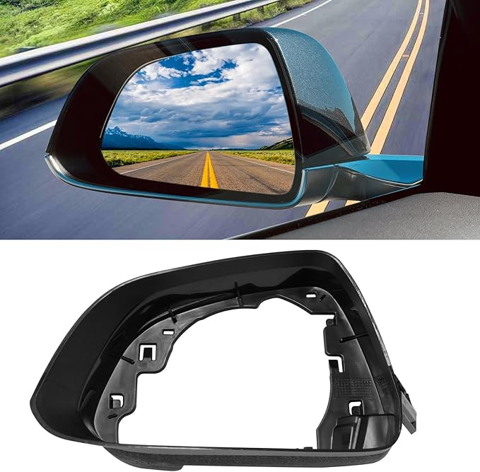 Jaronx Compatible with Tesla Model 3 Side Mirror Cover Housing 2017 2018 2019 2020 2021 2022 2023 2024 2025, Left Driver Door Wing Rearview Mirror Frame Cover Replacement for Tesla Model 3 Accessories