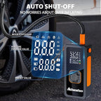 P9 Tire Inflator Portable Air Compressor, Dual Power, 150PSI Cordless Air Pump for Car Tires, Digital Gauge & Auto Stop, Small Air Compressor for, Bicycle, Motorcycle, Ball