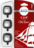 Febreze Old Spice Car Air Fresheners, Old Spice Scent, Odor Fighter for Strong Odor, Car Vent Clips (3 Count)