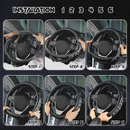 Ventilated Heart-Shaped Steering Wheel Cover with Anti-Slip Leather Grip. Compatible with Ford, Toyota, Honda, Nissan, and Ch