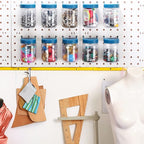 Unittype 20 Set Pegboard Organizer Accessories Peg Boards Jars with Lids Plastic Pegboards Bins Storage Containers Clear Peg 