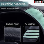 Iwantit® Steering Wheel Cover with Carbon Fiber and Anti-Slip Rubber Ring,Universal Fit 14.5-15 inches for Cars,SUV (Fruit Gr