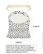Car Garbage Can, Hanging Car Trash Can for Back Seat Organizer, Cute Polka Dots