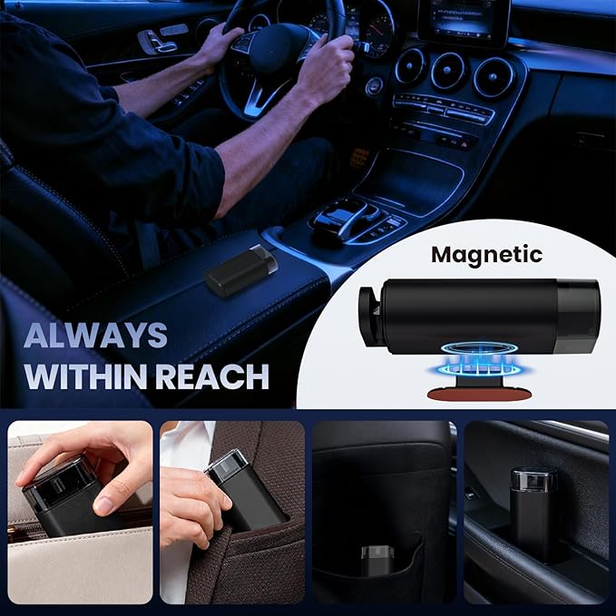 Dual-Head Car Safety Hammer, Upgraded 2-in-1 Window Breaker & Seatbelt Cutter for Traffic Accidents and Emergency Rescue, Und