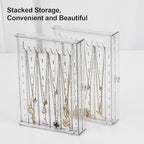 Greenfeather Jewelry Organizer with 7 Removable Drawers, Clear Acrylic Jewelry Box with 40 Necklace Hooks, 120 Pairs of Earri