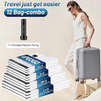 UPGOGO Travel Vacuum Bags for Luggage with Portable Electric Pump,Vacuum Seal Bags for Clothing,Packing Cubes Compression,Cru