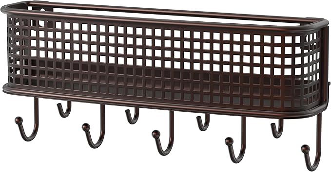 Deco Brothers Wall Key Holder and Mail Organizer, Bronze