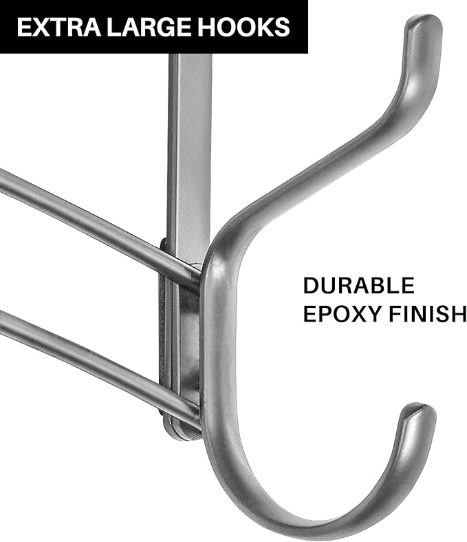 LYNK PROFESSIONAL® HOME™ Over the Door Hooks - 28 Hook – Over the Door Coat Rack Over the Door Hanger - Hanging Towels or Clo