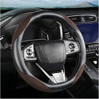 Steering Wheel Cover for Women and Men, Carbon Fiber Plush Steering Wheel Cover Soft Anti-Slip Comforting, Universal 15 Inche