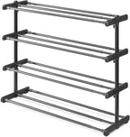 Whitmor 4 Tier Adjustable Shoe Rack - Organizer for 24 Pairs, Easy Assembly, Entryway