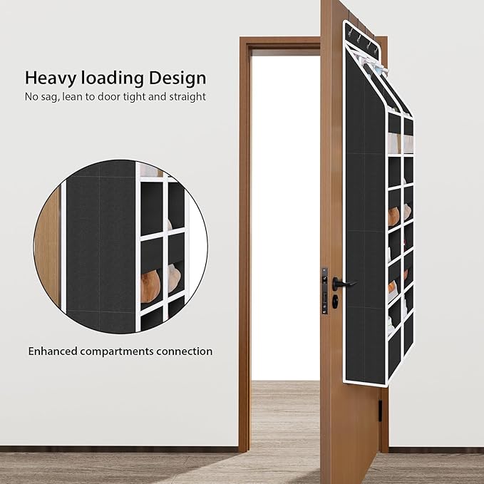 Univivi 5-Shelf Over Door Hanging Organizer Fabric Door Storage for Baby Nursery Nursery Closet Cabinet Wall Mount Hanging St