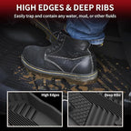 LASFIT Floor Mats for Acura RDX (2019-2026) All Weather Floor Liner TPE Custom Fit 1st & 2nd Row Rubber Car Mats for Acura RDX Automotive Accessories, Black, Tasteless, Durable and Easy to Clean