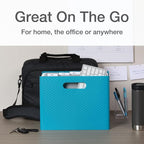 Pendaflex Mobile File Box with Handles, Portable Document Storage, File Bin for Home and Office, Easy Set Up, Collapse Down a