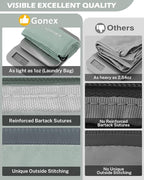 Gonex 8 Set Compression Packing Cubes for Travel Essentials, Expandable Mesh Organizer with Toiletry, Laundry, Shoe, Cable Ba