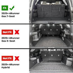LASFIT Floor Mats&Trunk Mat with Backrest Mat for Toyota 4Runner 2025-2026(Only Fit 7 Seats), All Weather TPE Custom Fit Floor Liner for 4Runner SR5/TRD/Limited 6th gen Front&Rear 4 Runner Car Mats