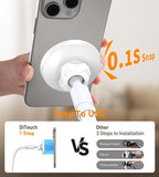 Magnetic Gooseneck Phone Holder Mount for iPhone 17/16/15/14/13/12 - Magnetic Stand Tabletop Clamp 360°Rotation Adjustable for Office/Home Compatible with iPhone 17 16 15 14 13 12 Mini Plus Pro Max