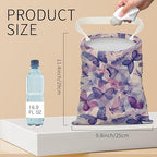 Hanging Car Garbage Bag, Cute Car Trash Can Bag, Automotive Accessories for Women Men Cute Blue Purple Butterfly