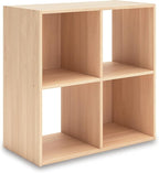 Signature Design by Ashley Piperton Contemporary 4 Cube Organizer for Storage, Fits 10.5" x 10.5" x 11" H Storage Bins, Wood,