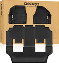 OEDRO Floor Mats for Chrysler Pacifica 2017-2025 2026 (No Hybrid Models), Fit 7 and 8 Passenger Model, 3D Custom All-Weather Protection Full Set TPE Floor Liners