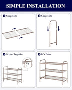 Kitsure Shoe Rack - Stainless Steel Shoe Organizer, Sturdy Shoe Rack for Closet and Front Door Entrance, Free Standing Shoe S