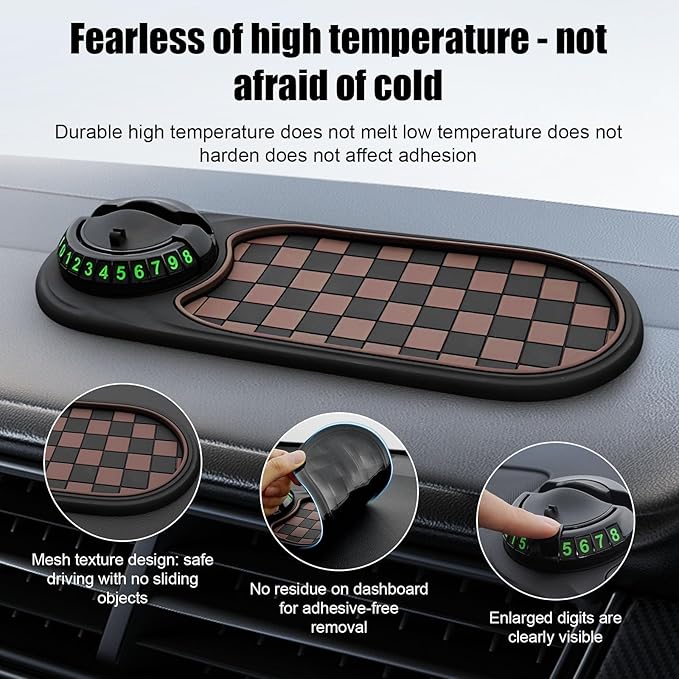 Non-Slip Car Dashboard Mat – Universal Silicone Phone Holder for iPhone & Android | Anti-Skid Sunglasses, Keys, Gadgets Organ