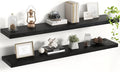 48 Inch Floating Shelves, 8 Inch Deep Floating Shelves for Wall, Hanging Shelf with Invisible Brackets, Deep Shelves for Bath