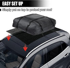 Car Roof Non-Slip Rug Pad, 47'' x 39.4'' Automotive Roof Carrier Bag Protective Mat, PVC Vehicle Cargo Bag Liner, Auto Roof Top Rack Accessories for Car, SUV, Truck and Home (Black)