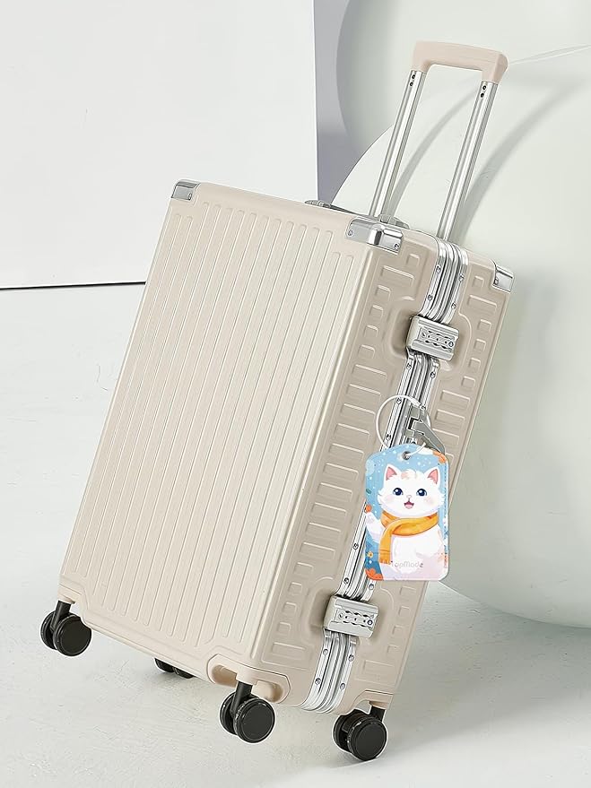 TopMade Smart Luggage Tag with Find My, Premium Leather Luggage Tags for Suitcase, Travel Bags, Backpacks, Anti-Lost Suitcase