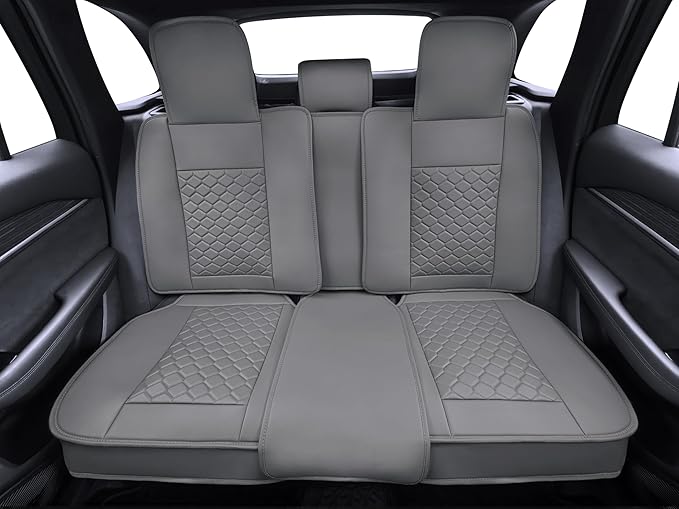 Elantrip Car Seat Cover Full Set Leather Car Seat Protector Universal fit for Most Cars SUVs and Trucks Water Proof Front and